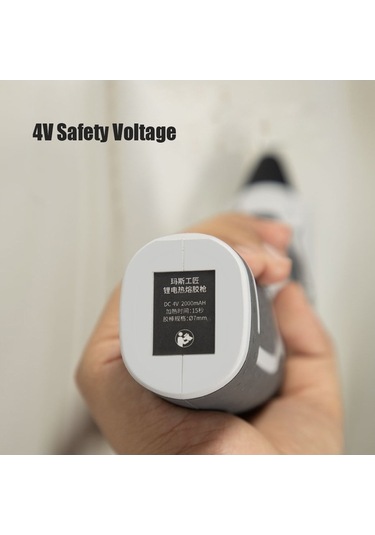 Pazly 4v Lityum Sıcak Tutkal Tabancası, 2000mah Pil, Type-c Şarj, Kablosuz, Güvenlikli, Sanat Onarım