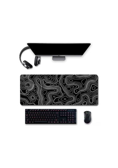 Xindoker Büyük Oyuncu Masa Padı 300x800x3mm Beyaz Desenli, Dayanıklı Malzeme İle Oyun Ve Çalışma İçin Optimal Performans Diğer