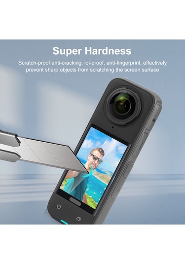 Insta360 X4 İçin Puluz 9h 2.5d Kavisli Hd Ekran Temperli Cam Filmi Şeffaf