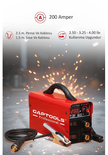 Kaynak Makinesi İnvertörlü 200 Amper Gp200i