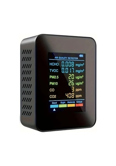 Boatshop1 Portable Mini Co2 Dedektor Hava Kalitesi Sicaklik Nem Olcer Tvoc Hcho Dedektor White 1 1pc Seyahat Ev Icin Sarj Edilebilir Pil Usb