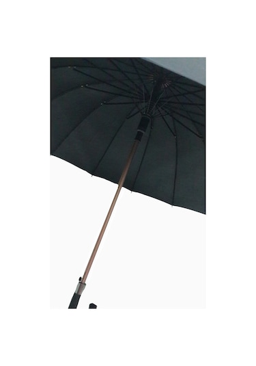 Erkek Protokol Baston Şemsiye 110 CM Çap Boy 90 CM Siyah