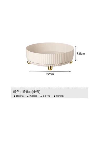 Geeksen Çok Yönlü Döner Düzenleme Tepsisi: Kozmetik, Takı & Ev Ofisi Organizatörü Beyaz