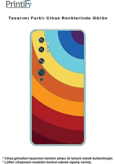 Realme 11 Pro Plusile Uyumlu Renk Cümbüşü 1 Baskılı Kamera Korumalı Şeffaf Kılıf