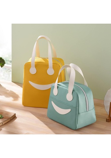 Taşınabilir Öğle Yemeği Çantası, Yalıtımlı Çanta, Açık Hava Piknik Çantası, Açık Hava Buz Torbası, 1 Adet Küçük, Pembe Pembe Çok Renkli