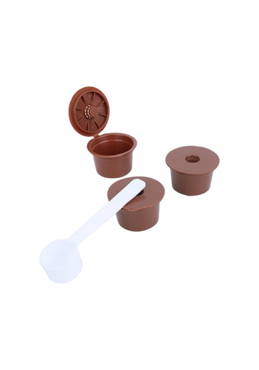 Fosenze Caffitaly İçin Yeniden Kullanılabilir Kahve Filtre Seti - Spor Ve Fırça Dahil, Sağlıklı Malzeme, Lezzetli Kahve İçin Uygun Kahverengi