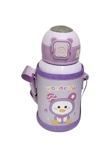 Akıllıelma-taros Cute Mor Animals Çelik Matara 500 Ml Mor