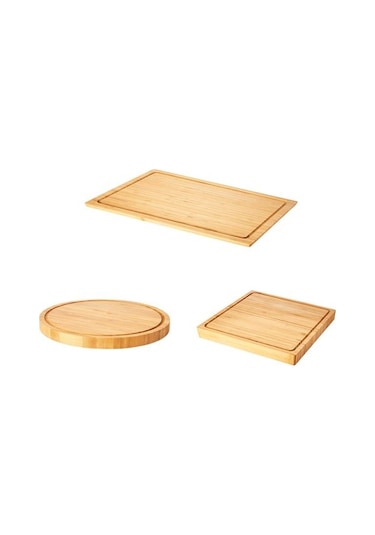 Kesme Tahtası MeridyenDukkan Bambu 3Parça Kesme Tahtası IKEA