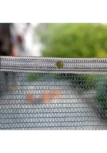 Nzl File Ambalaj Gölgelik File - Çit Filesi - 40'lık Şeritli Halkalı - Yeşil - Gölgelik Tente - Yeşil File - Balkon Filesi