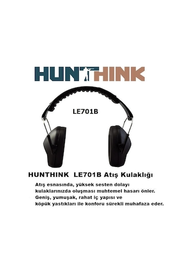 Hunthink Le701b Atış Kulaklığı Siyah