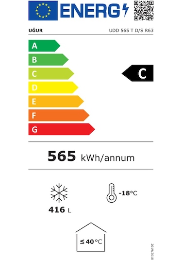 Uğur UDD 565 T D/S R63 416 L Sandık Tipi Derin Dondurucu