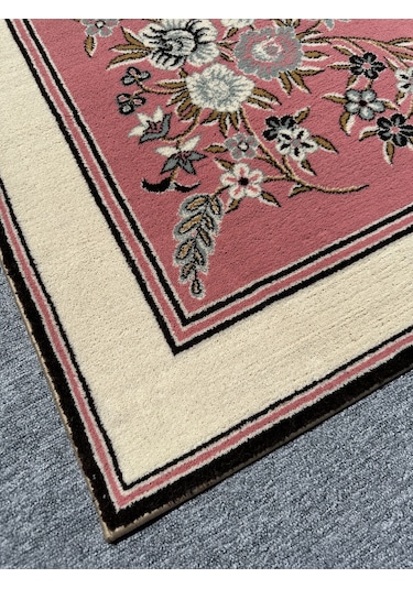 Saray Halı Klasik 737 P 100x300 Pembe Krem 3 Metre Yolluk Pembe