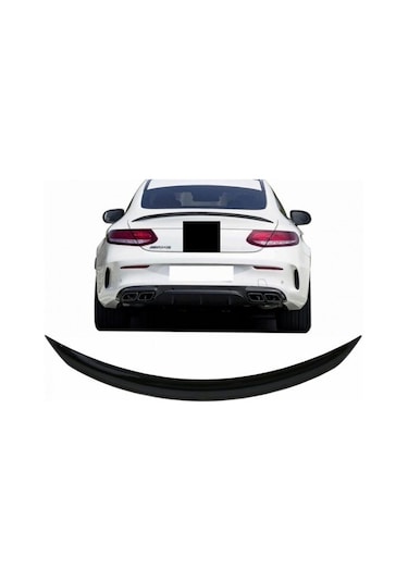 Mercedes C205 Coupe Uyumlu Yedek Parça Amg Spoiler Boyasız Plasti