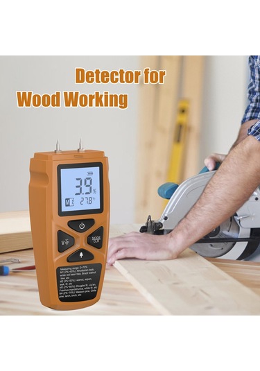 Suntek Ahşap Nem Ölçer Taşınabilir Test Aracı Odun Sarı