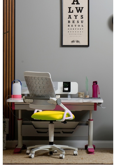 Creo Mobili Yükseklik Ve Sırt Ayarlı Sirius Çalışma Sandalyesi Ofis Ve Bilgisayar Koltuğu Beyaz/sarı Gri