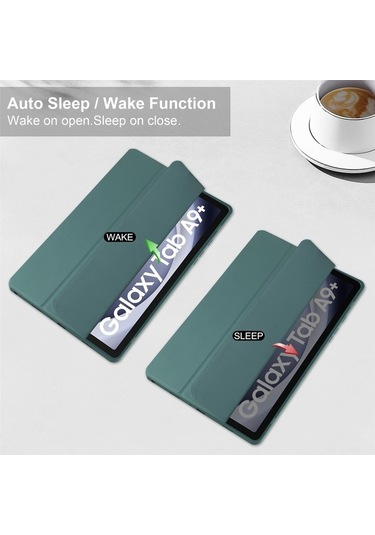 Didadodo Samsung Galaxy Tab A9/a9 Plus İçin 3d Şeffaf Kılıf - Kalem Yuvası Ve Otomatik Açma/kapama