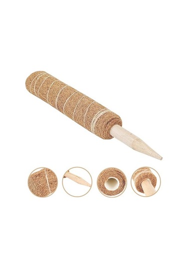 Qingmipy 4 Adet 45cm Hindistan Cevizi Lifli Bitki Tırmanma Desteği - Saksı Bitkileri İçin Pratik Destek Çubuğu