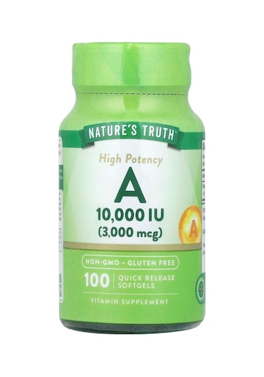 A Vitamini, Yüksek Potansiyel, 10.000 Iu 3.000 Mcg , 100 Yumuşak Kapsül