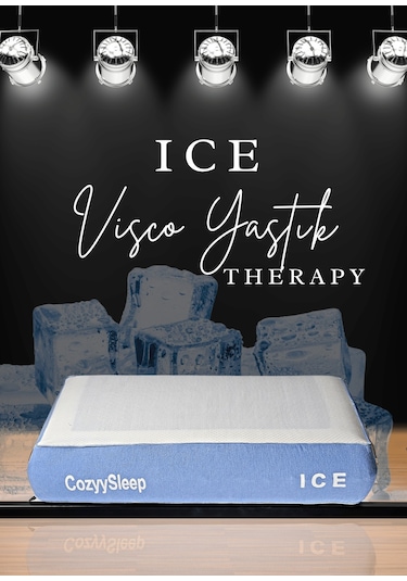 Ice Visco Yastık Boyun Fıtığı Boyun Düzleşmesi Destekli Lüks Yastık Taşıma Çantalı