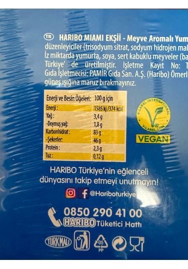 Haribo Ekşii Miami 60 x 15 G