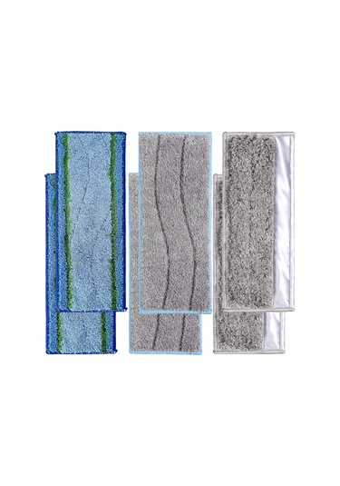 Youmex İrobot Braava Jet M6 Serisi İçin 6'lı Farklı Tipte Çözünür Temizlik Fırçaları Seti 2 Derin Temizlik + 2 Islak Mop + 2 Ek