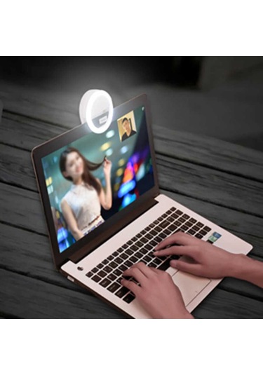 Kilifone - Canlı Yayın Işıklı M-06 Selfie Işığı - Beyaz - T12937