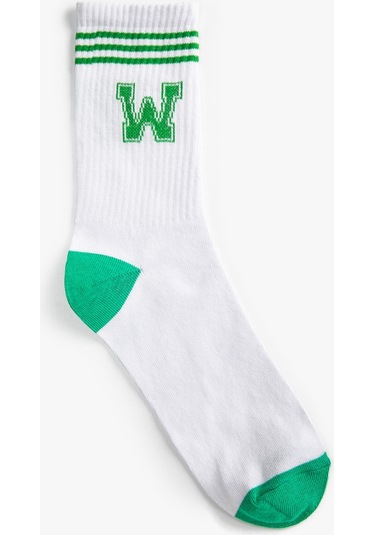 Koton Kolej Soket Çorap İşleme Detaylı Yeşil 3wam80271aa 3WAM80271AA786 Yeşil