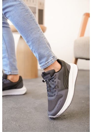 Daxors D0128 Günlük Ortopedik Erkek Sneaker Spor Ayakkabı Füme