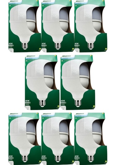 8 Adet Sylvania 45w 6500k Beyaz Işık E27 Duylu Kalın Duy Torch Led Ampul