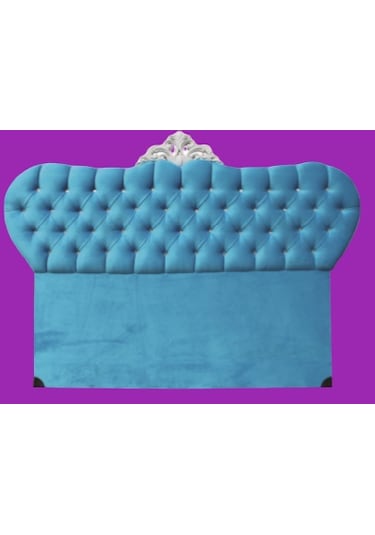 Başlık Alc Avangartmodel 90cm Baby Face Kumaş Modern Kapitone Mavi Renk El Yapımı