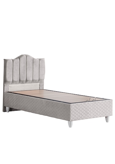 Trend İkili Set, Trend Tek Kişilik Baza Başlık Seti Gri 100 x 200