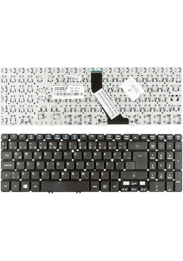 Acer Uyumlu Aspire V5-531, V5-551, V5-571, V5-552, V5-572, V5-573g Serisi Notebook Klavye (Siyah TR) (Pars Power) 782534
