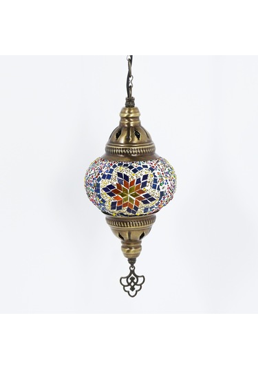 Dekoratif MOZAİK AVİZE TEKLİ TAVAN LAMBASI YATAK ODASI
