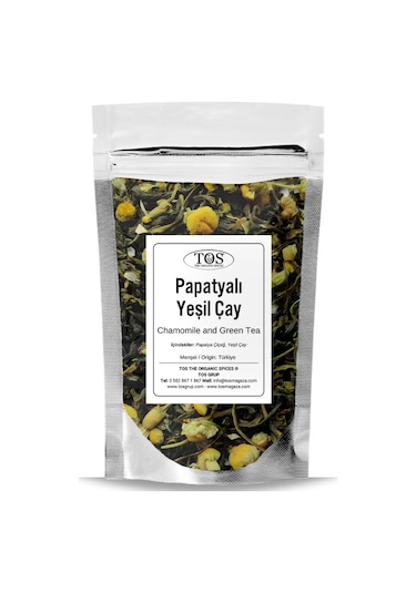 Tos The Organic Spices Papatya ve Yeşil Çay 40 G