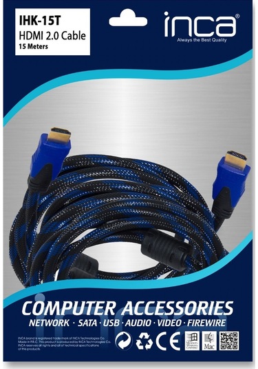 Inca IHK-15T 2.0 15mt  Hdmı Kablo 18 Gbps 4K& 2K & FULL HD