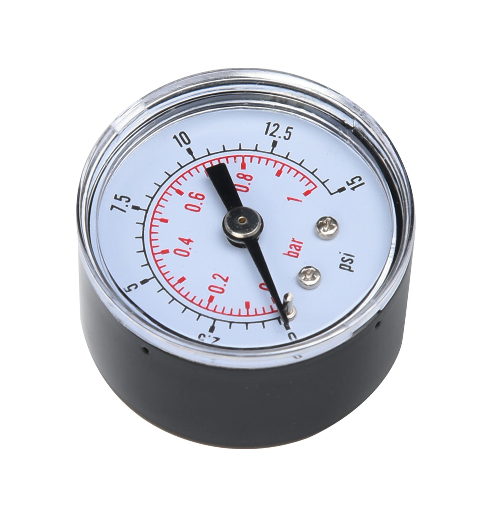 Kosona Yatay İçin 1/8"bspt Bağlantılı, Çift Ölçekli 0-200psi/0-14bar Metal Kasa Basınç Göstergesi - Hava, Yağ Ve Su Basıncı Ölçümü