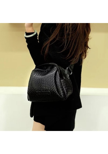 Patlayıcı Moda Çok Yönlü Hafif Lüks Rahat Kabuk Çanta-siyah Siyah