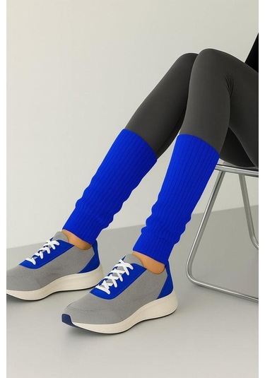 3 Adet Basic Kalın Pamuk Karışımlı Tozluk Sarı-gri