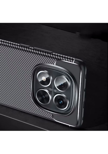 Xiaomi Redmi Note 14 Pro 5g / Poco X7 5g Kılıf Karbon Silikon Case Kapak Siyah