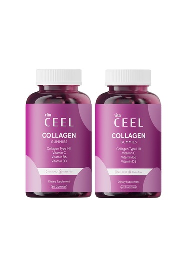 2'li Kollajen Çiğnenebilir Gummy, Tip,1-3, Vitamin C, Vitamin B6, Vitamin D3