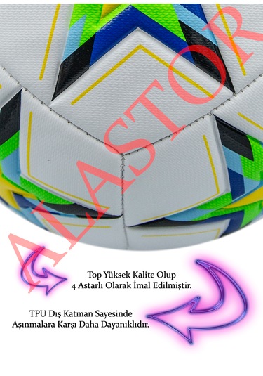 Şampiyonlar Ligi Futbol Topu Dizlik Ve Pompa İ 3'lü Set Sert... Sarı - Yeşil