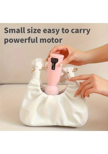 Elmpaly Beyaz Taşınabilir Mini Elektrikli Masaj Aleti, Usb Şarjlı, 4 Hız Ayarlı Beyaz