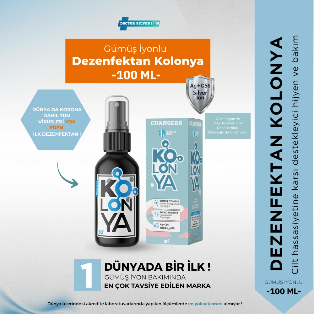 Doctor Silver Ion Gümüş Iyonlu Dezenfektan Kolonya 100 ML