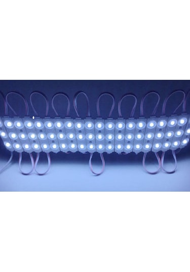 10 Adet Beyaz 12v 1.5w 3 Ledli Mercekli Parmak Led Modül 2835 Smd