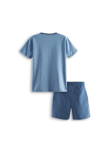 Denokids Dinolar Erkek Çocuk T-shirt Şort Takım Renkli