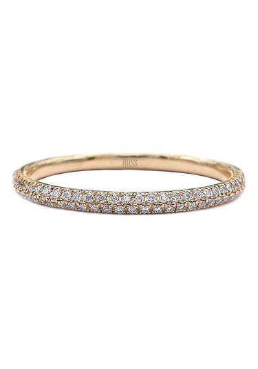 0,18 Karat Pırlanta Yarımtur Alyans 14 Ayar (522668906)