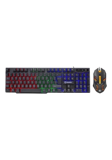 Everest KM-G77 X-Vayne RGB Zemin Aydınlatmalı USB Q Gaming Klavye + Mouse Set
