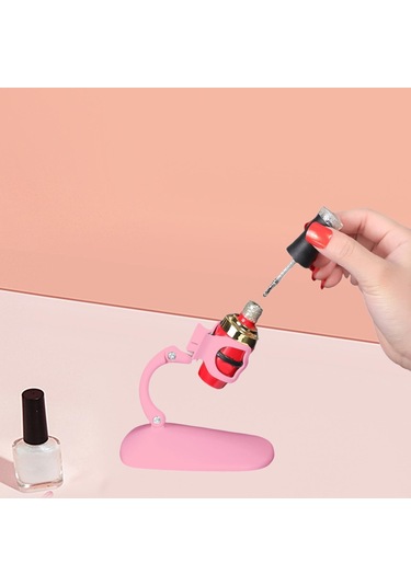 Dolıty Oje Standı Ekran Organizatör Eğik Manikür Şişesi Pembe