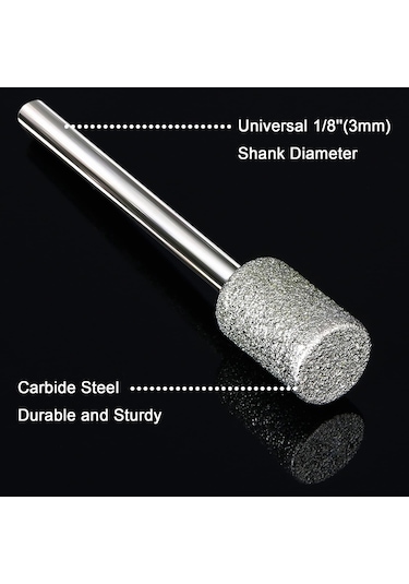 12 Adet Elmas Freze Matkap Uçları Taş Kaya Seramik Dremel Döner Aletler İçin