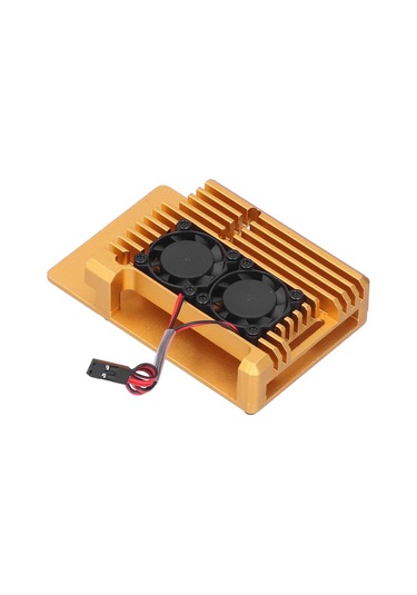 Gajeena Raspberry Pi 3 Model B/b+ İçin Alüminyum Kasa, Çift Fanlı Soğutma, Wifi Sinyal Engelleme Yok, Kolay Kurulum